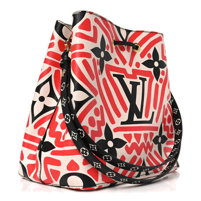 Louis Vuitton Monogram Giant Crafty NeoNoe MM Creme Rouge Black 3 of 9