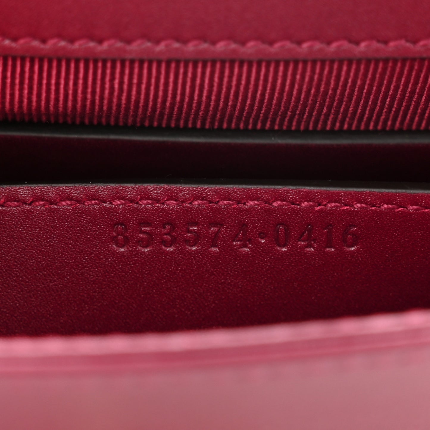 Velvet Crystal GG Monogram Wallet On Chain Rosso Ancora