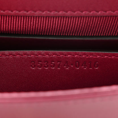 Gucci Velvet Crystal GG Monogram Wallet On Chain Rosso Ancora 7 of 10