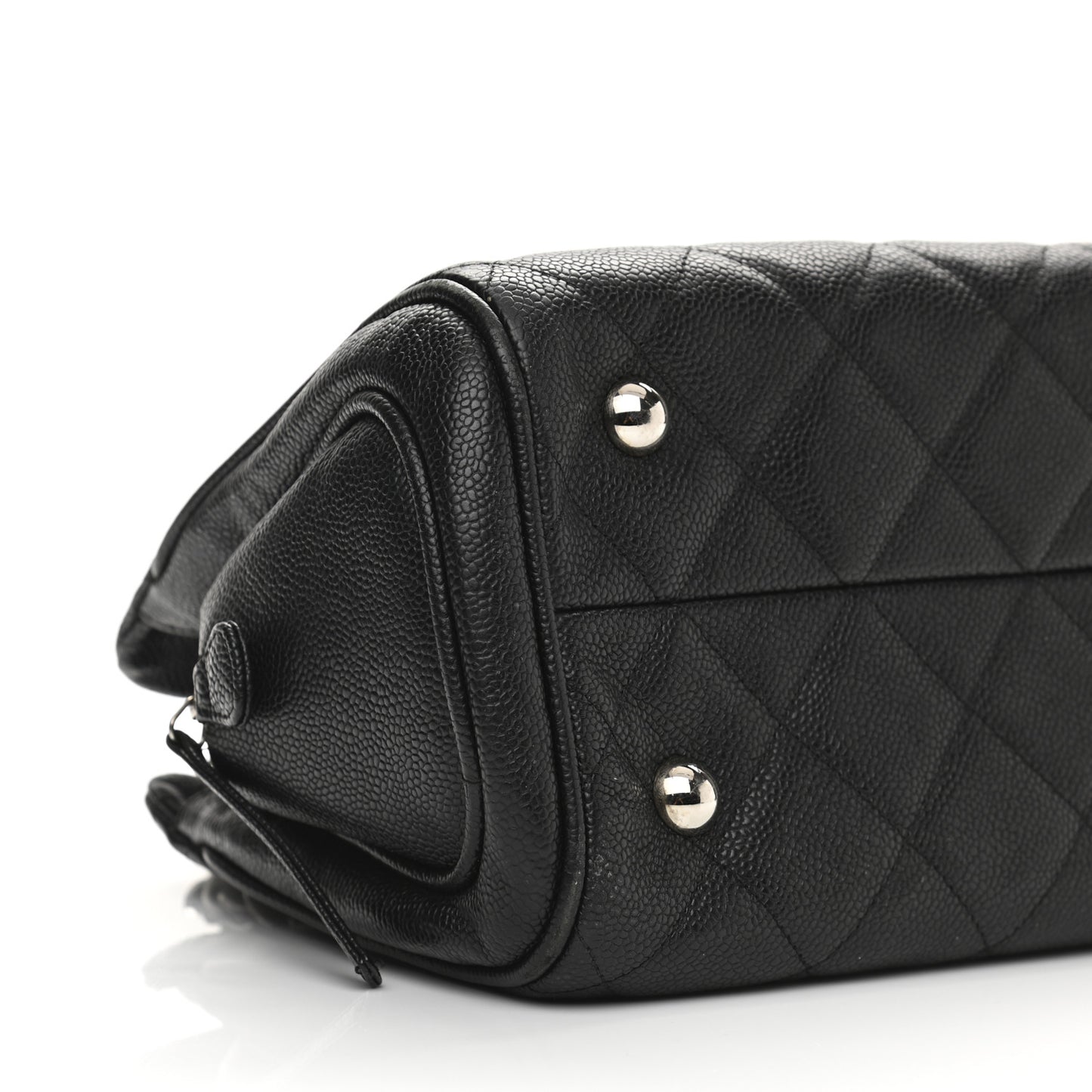 Caviar Quilted Tote Black