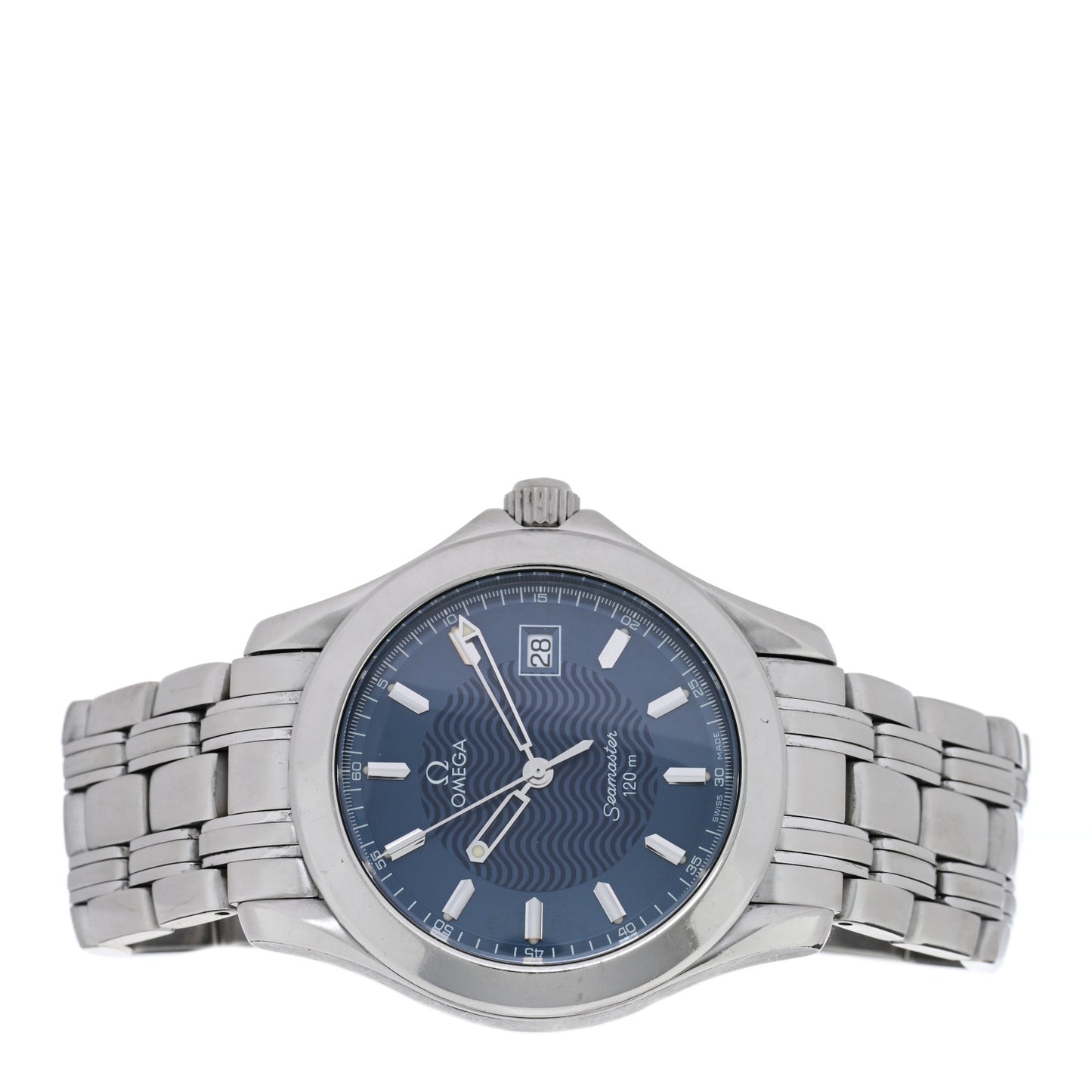 Stainless Steel 36mm Seamaster 120M Quartz Watch Blue 2511.81