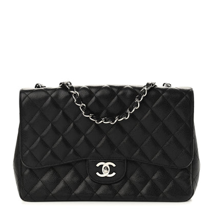 Chanel Caviar Quilted Jumbo Single Flap Black 2 of 19