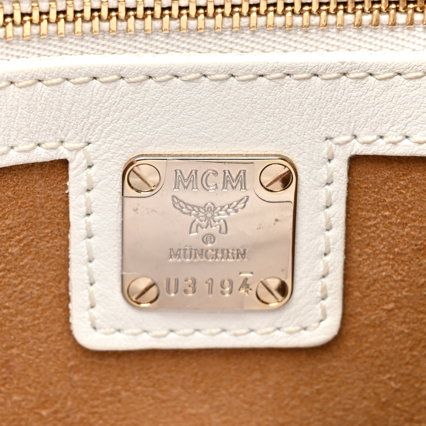 Visetos Calfskin Small Patricia Crossbody Bag Cognac White Black
