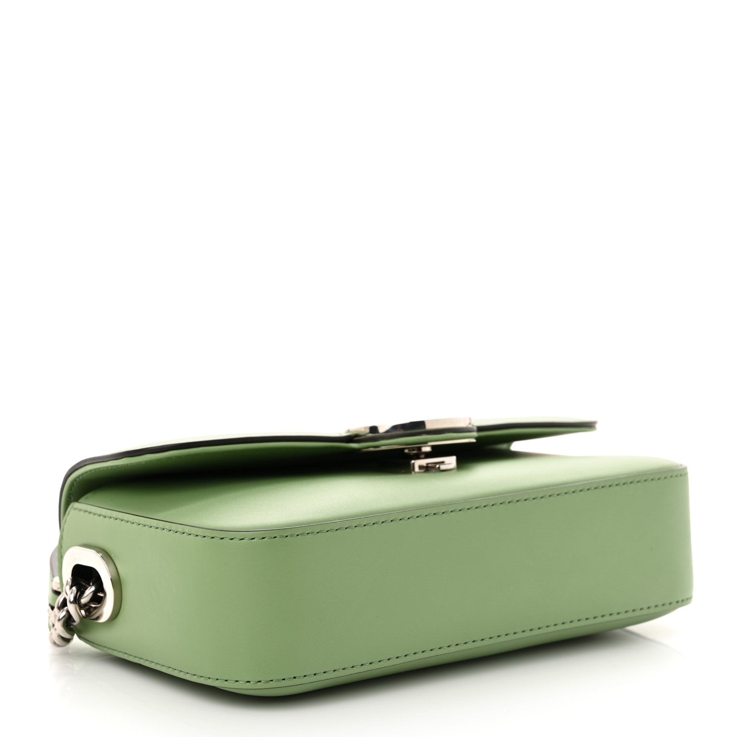 Gucci Senna Calfskin Petite GG Top Handle Shoulder Bag Green Soil Grass 4 of 10