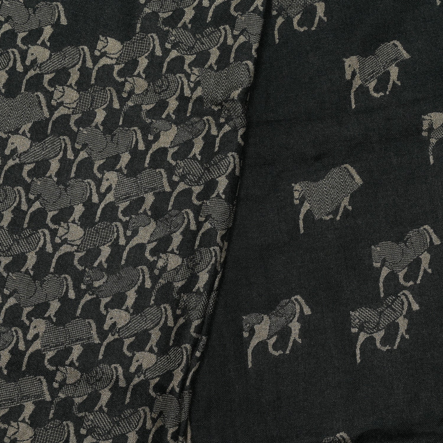 Hermes Cashmere Silk Horses Muffler 5 of 5