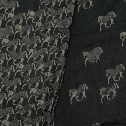 Hermes Cashmere Silk Horses Muffler 5 of 5