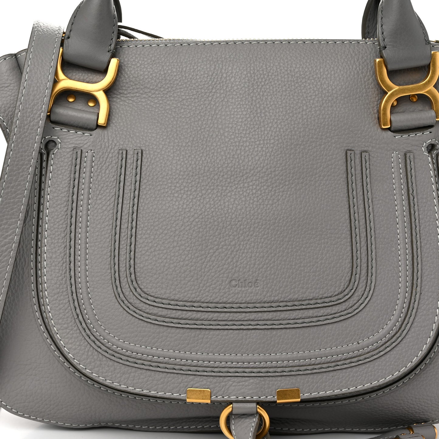 Calfskin Medium Marcie Satchel Cashmere Grey