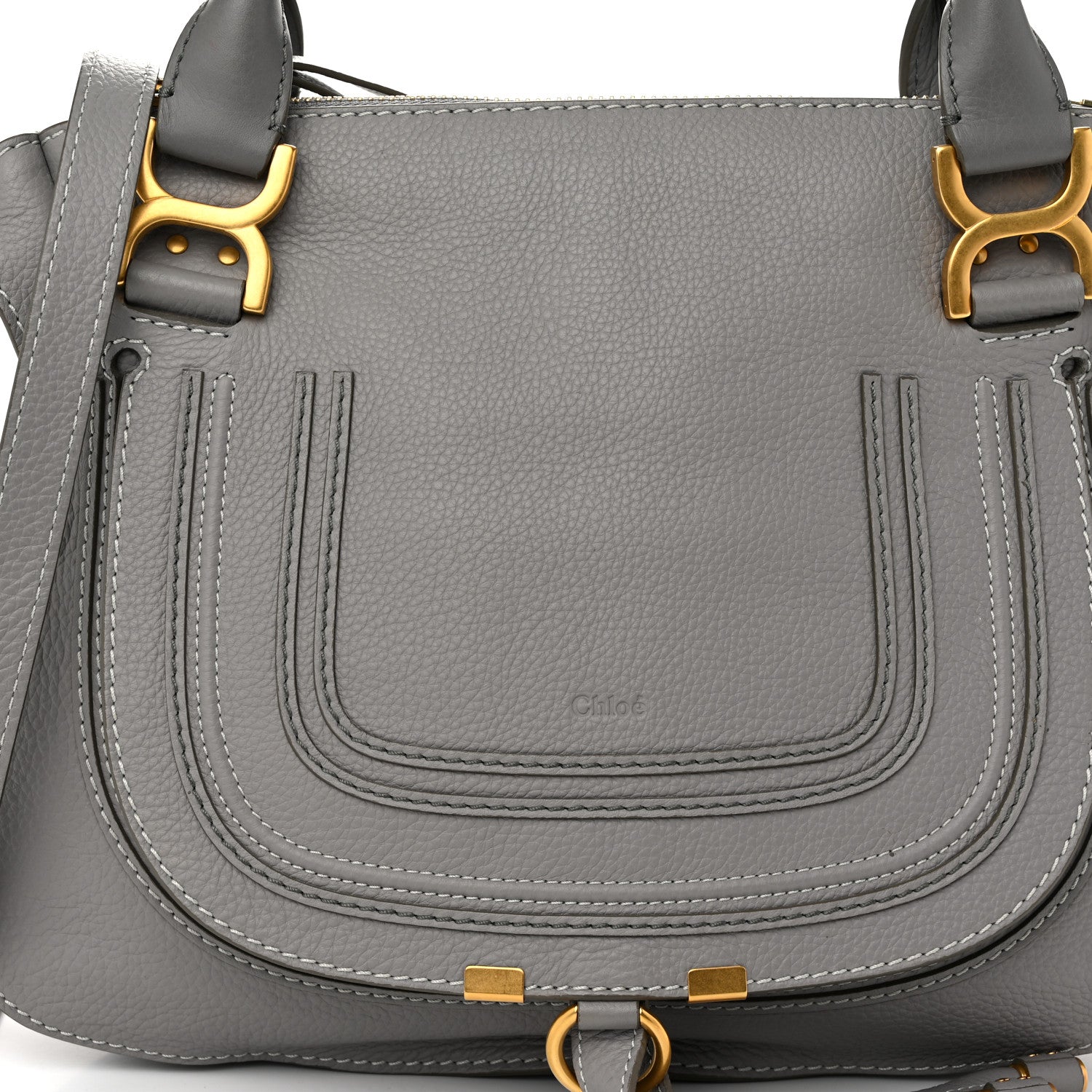 Chloe Calfskin Medium Marcie Satchel Cashmere Grey 8 of 10
