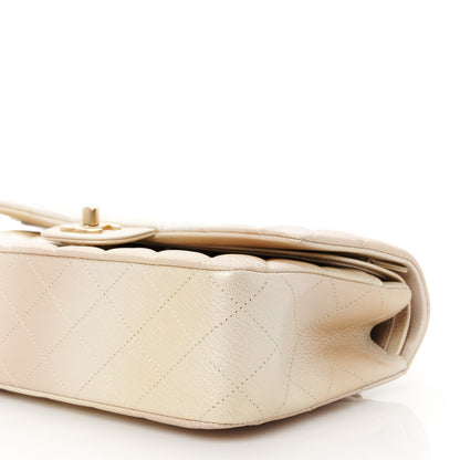 Chanel Metallic Goatskin Quilted Ombre Medium Double Flap Gold 11 of 12