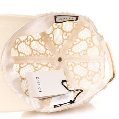 Gucci Mesh GG Monogram Shivali Baseball Hat M Cream Ivory 4 of 4