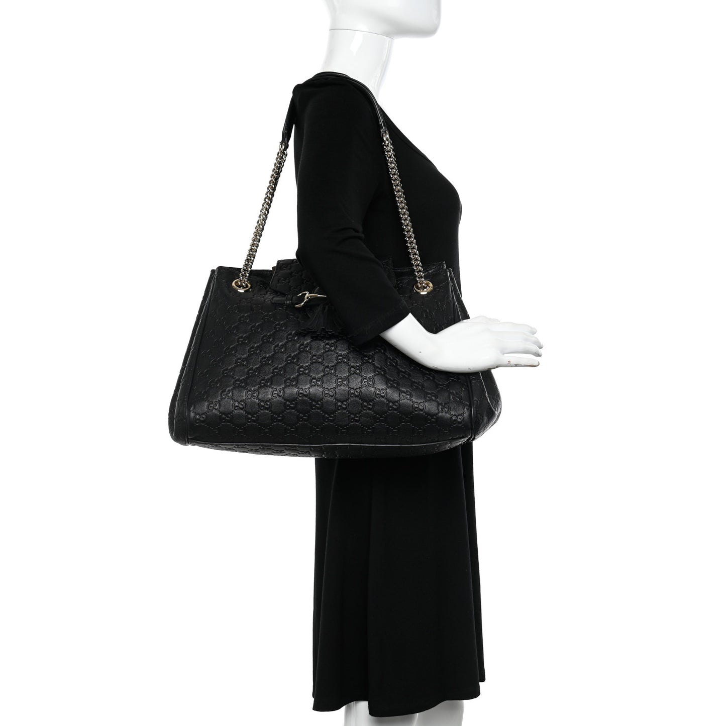 Guccissima Medium Emily Shoulder Bag Black