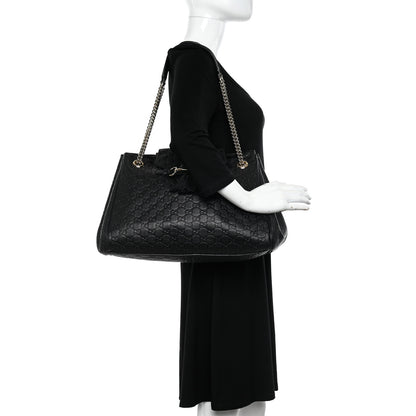 Gucci Guccissima Medium Emily Shoulder Bag Black 2 of 11