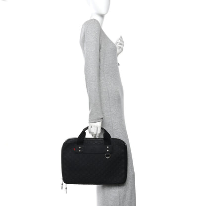 Gucci Rubber Guccissima Laptop Briefcase Black 2 of 13