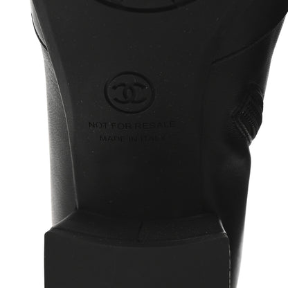 Chanel Stretch Lambskin Cap Toe CC Short Boots 37.5 Black 7 of 10