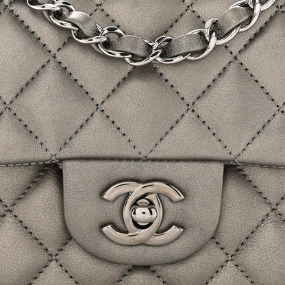 Chanel Metallic Calfskin Quilted Mini Rectangular Flap Ruthenium 8 of 10