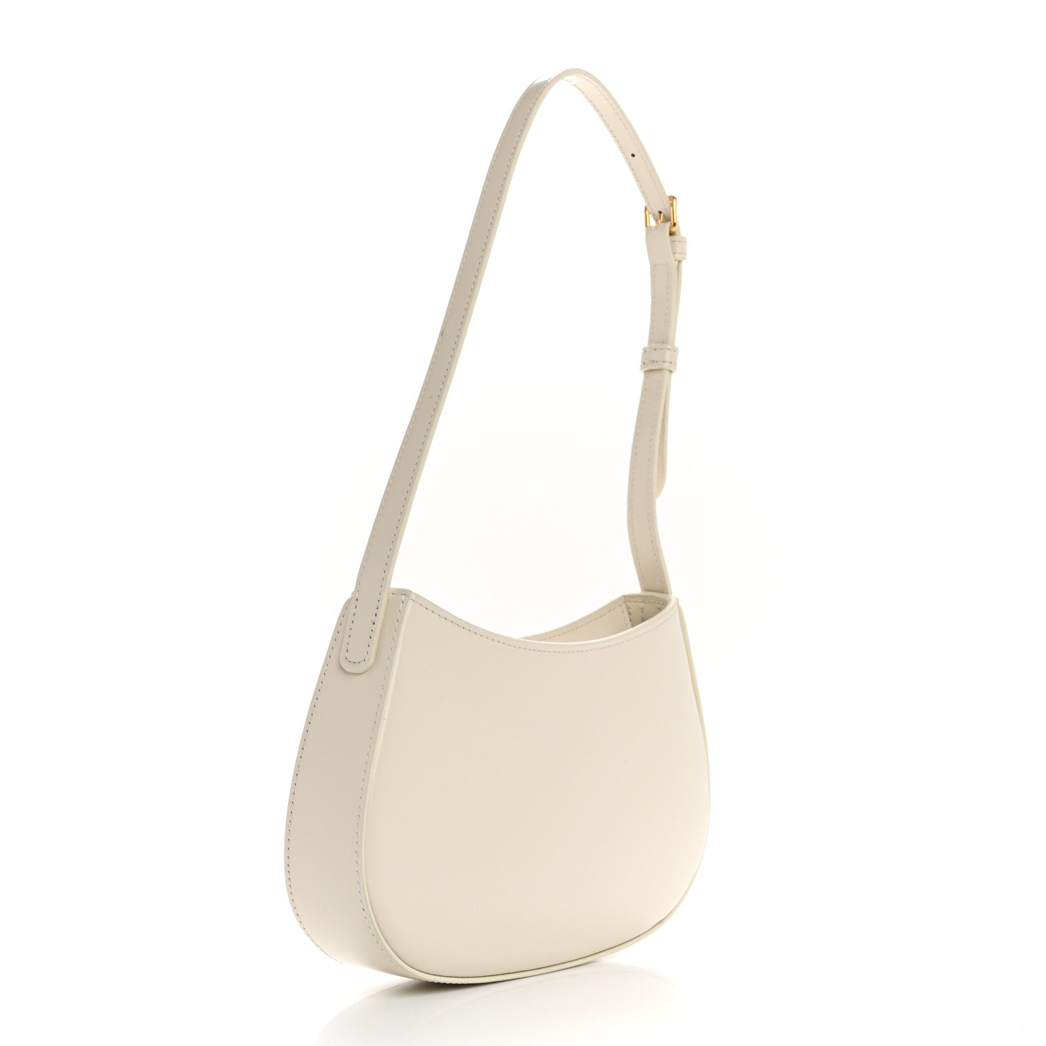 Celine Shiny Calfskin Medium Tilly Triomphe Shoulder Bag Rice 3 of 10