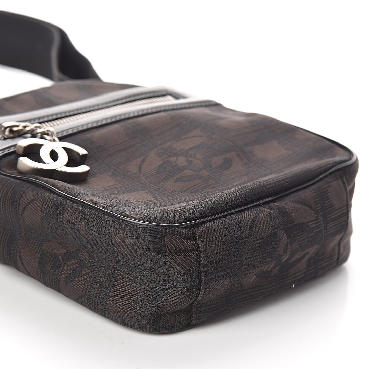 Nylon Travel Crossbody Bag Brown Black