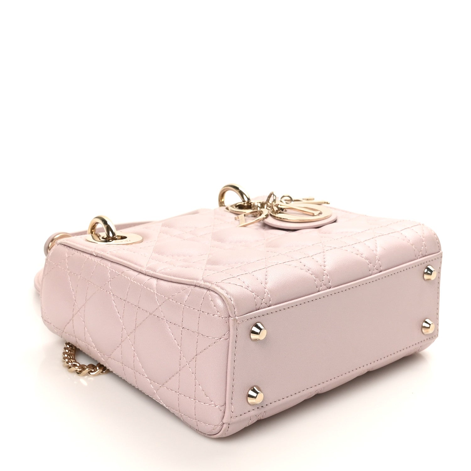 Christian Dior Lambskin Cannage Mini Lady Dior Rose Clair 4 of 11