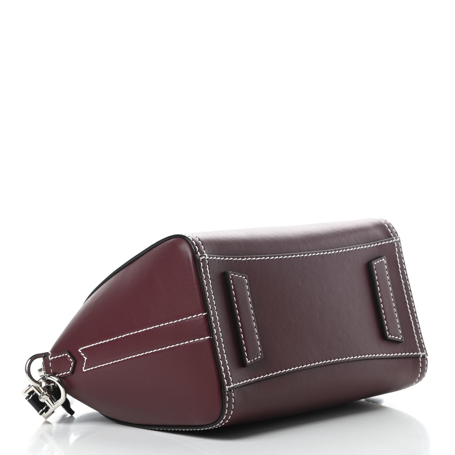 Givenchy Calfskin Small Bi-Color Topstitch Antigona Oxblood Black 4 of 10