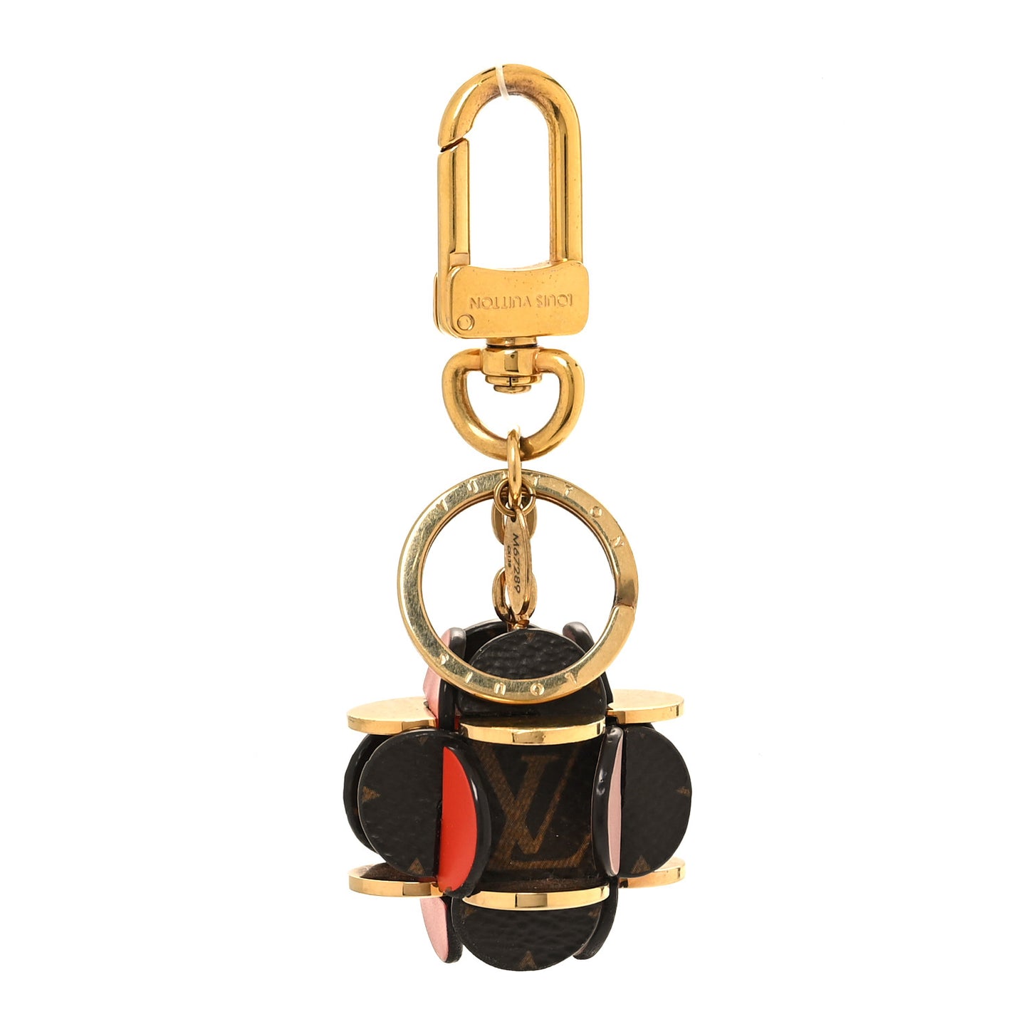Monogram Flowering Bag Charm Key Ring