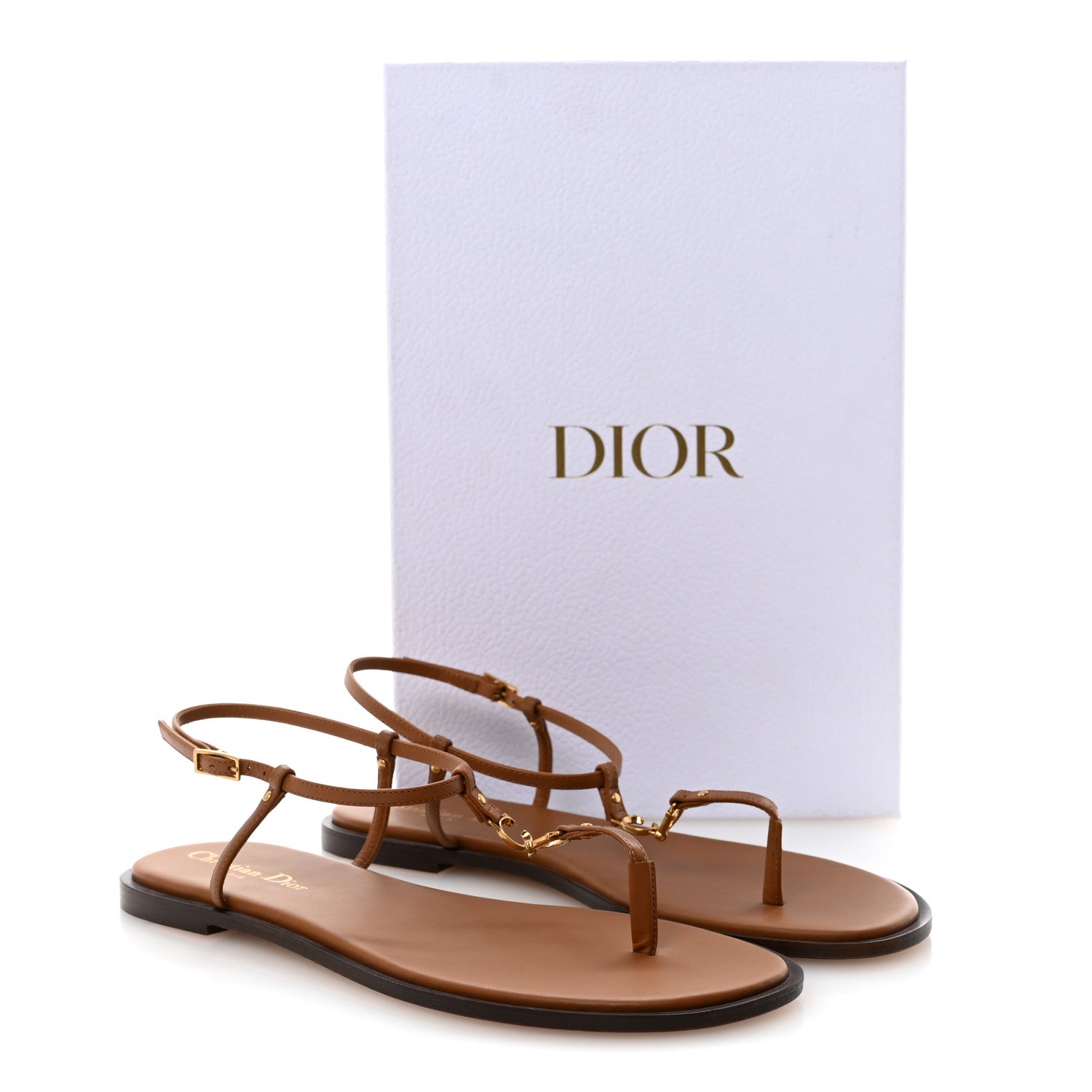 Christian Dior Calfskin C'est Dior Sandals 39 Cuir 1869362