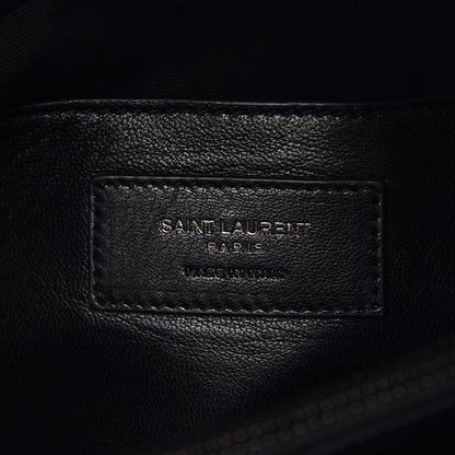 Saint Laurent Sheepskin Matelasse Chevron Monogram Large College Satchel Black 9 of 13