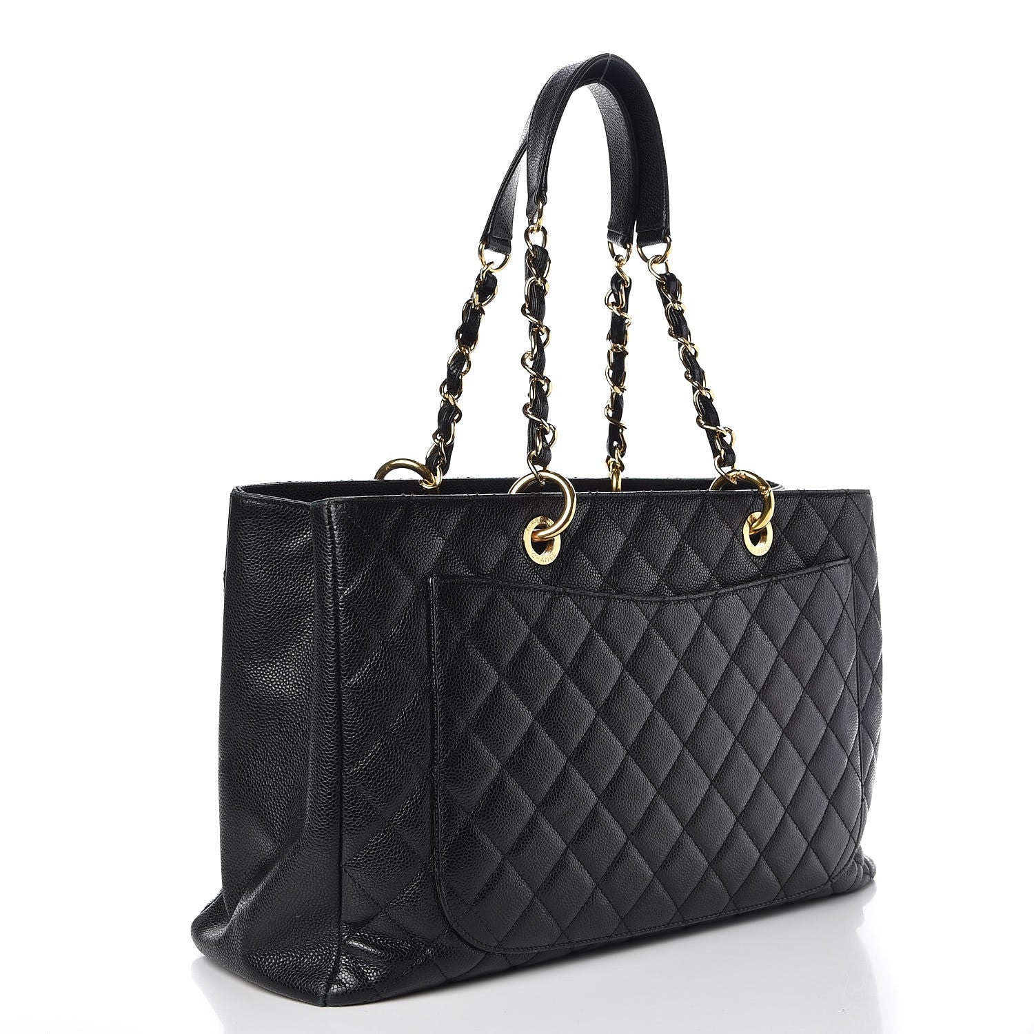 Chanel Caviar Quilted XL Grand Shopping Tote GST Black 3 of 13