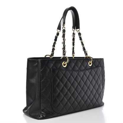 Chanel Caviar Quilted XL Grand Shopping Tote GST Black 3 of 13