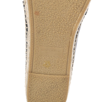 Saint Laurent Lambskin Monogram Espadrilles 41 Black 6 of 8