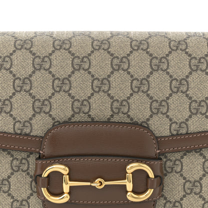 Gucci GG Supreme Monogram Horsebit 1955 Shoulder Bag Beige Brown Sugar 8 of 11