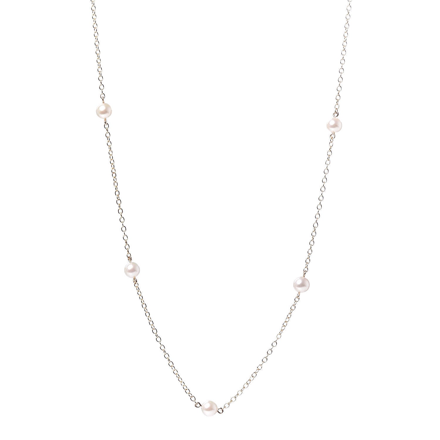 Tiffany 18K Yellow Gold 5mm Elsa Peretti Pearls By The Yard Necklace 1 of 4