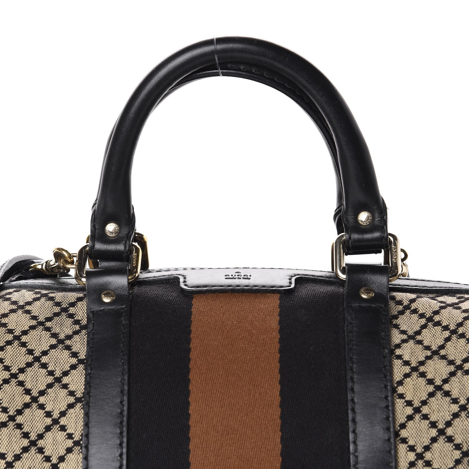 Gucci Diamante Vintage Web Small Boston Black 17 of 17