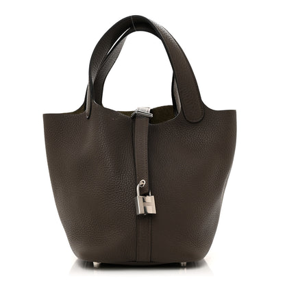 Hermes Taurillon Clemence Picotin Lock 18 PM Etain 1 of 10