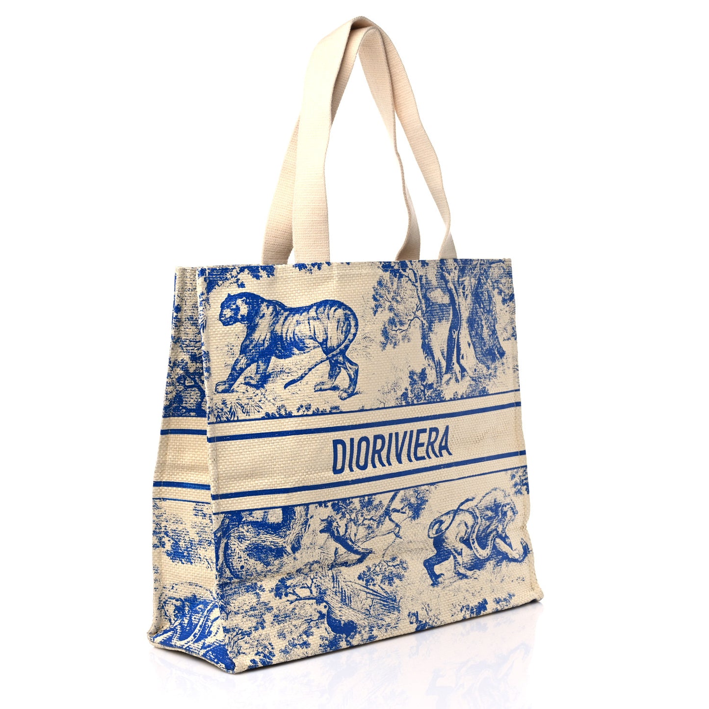 Straw Dioriviera Tote Beige