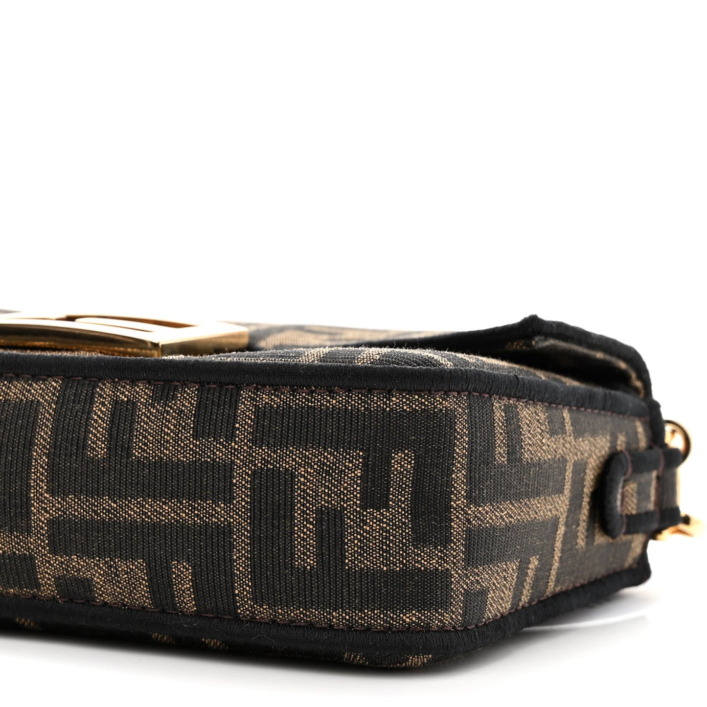 Fabric Jacquard FF 1974 Mini Baguette Tobacco Moro Black