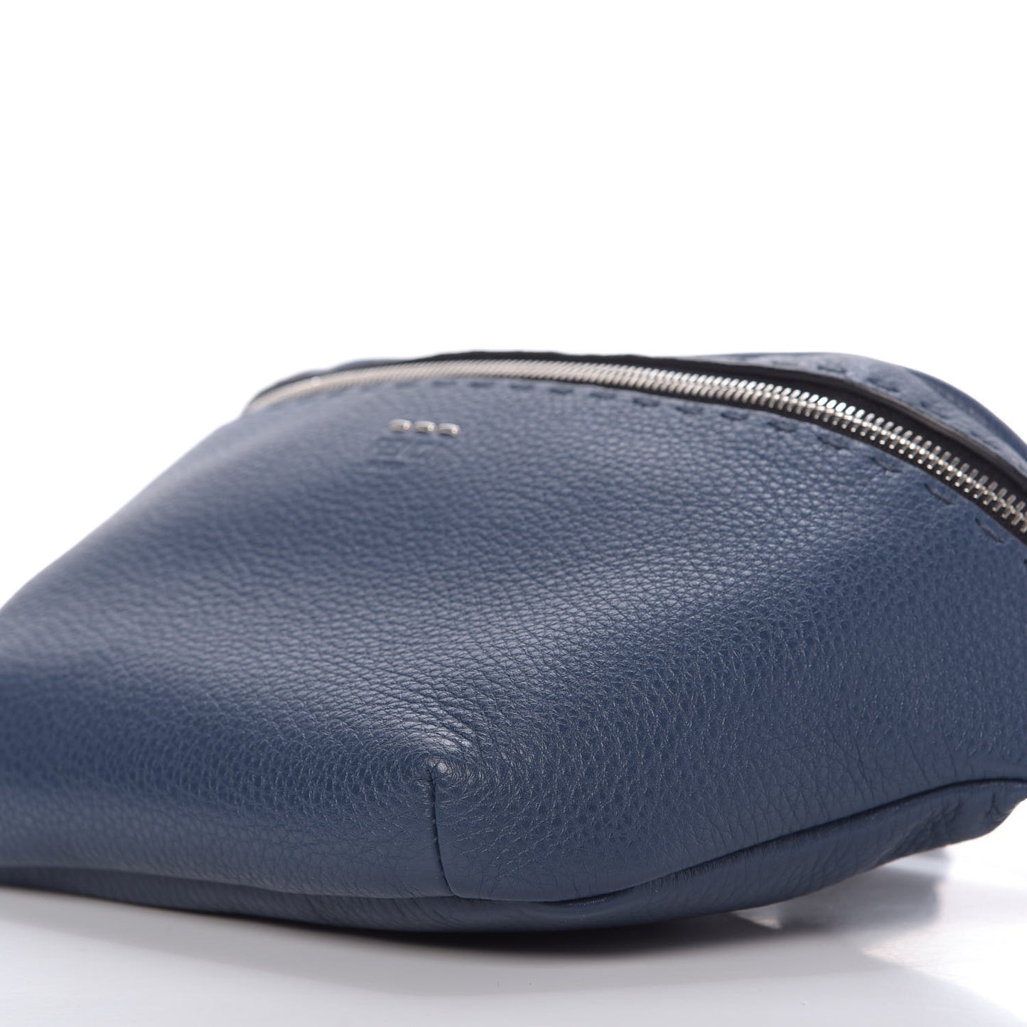 Cuoio Romano Selleria Metal Stitch Stamp Patch Belt Bag Blue Marine