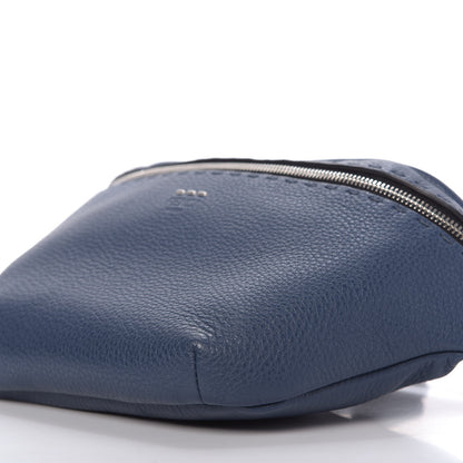 Fendi Cuoio Romano Selleria Metal Stitch Stamp Patch Belt Bag Blue Marine 7 of 9