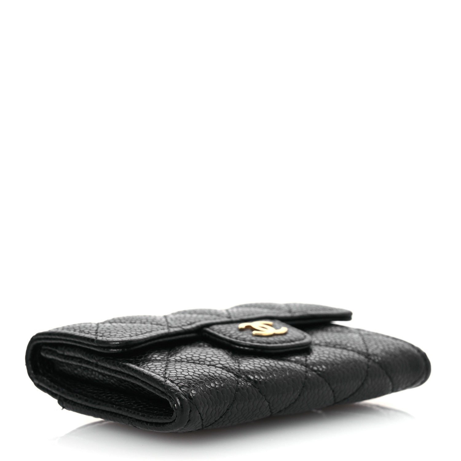 Chanel Caviar Quilted Flap Card Holder Wallet Black 4 of 12