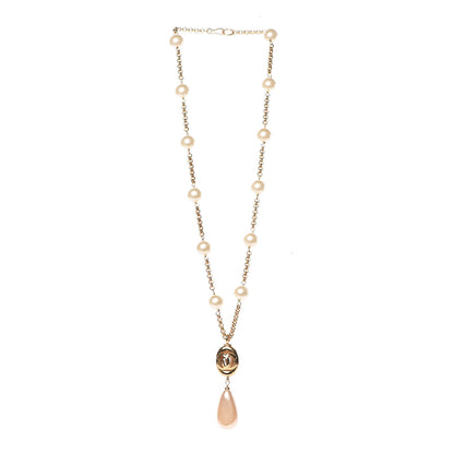 Chanel Pearl CC Long Necklace Gold 4 of 6