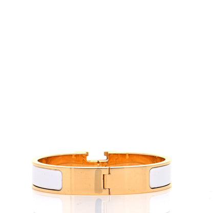 Hermes Enamel Narrow Clic Clac H Bracelet PM White 3 of 7