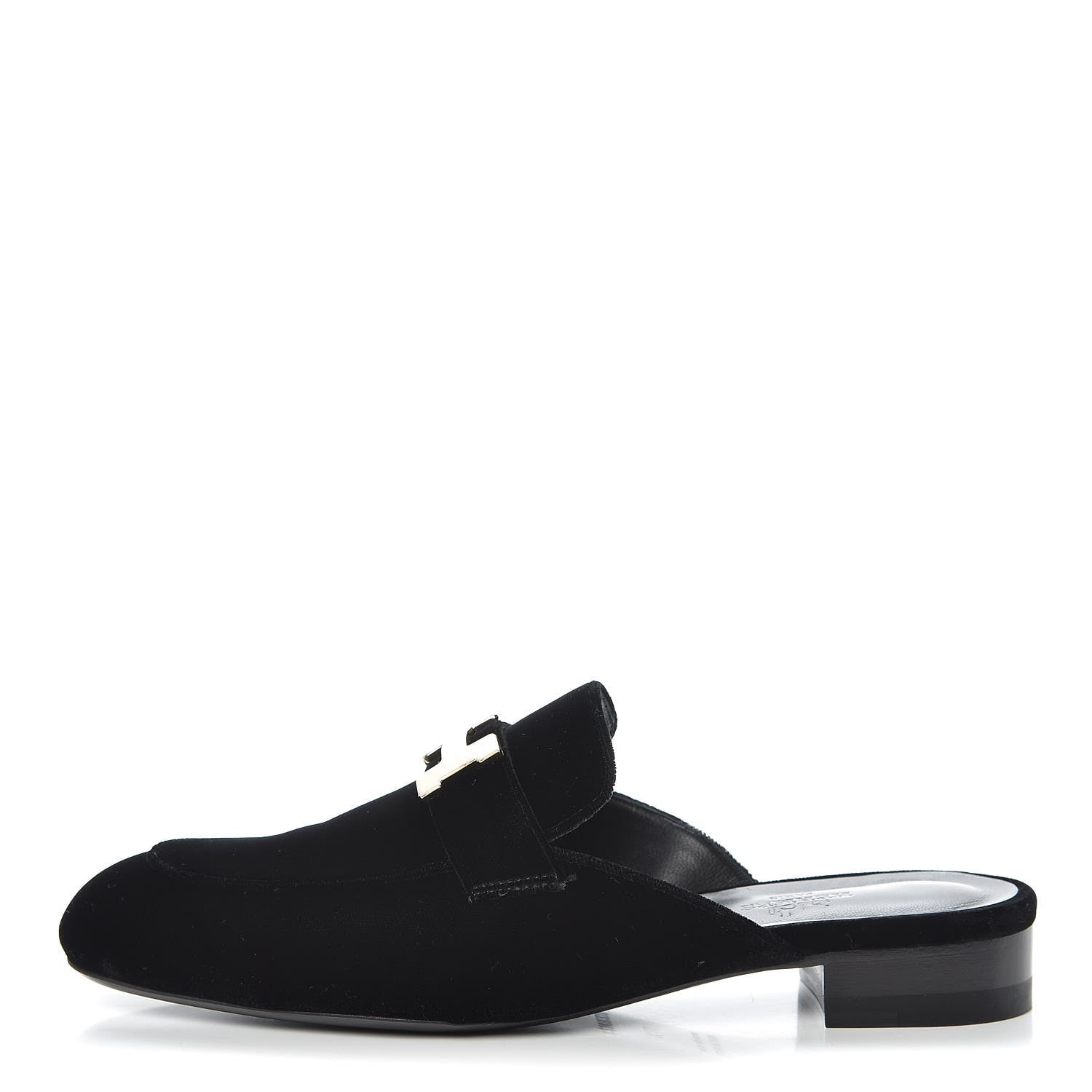 Hermes Velvet Trocadero Mule 37.5 Black 1 of 9