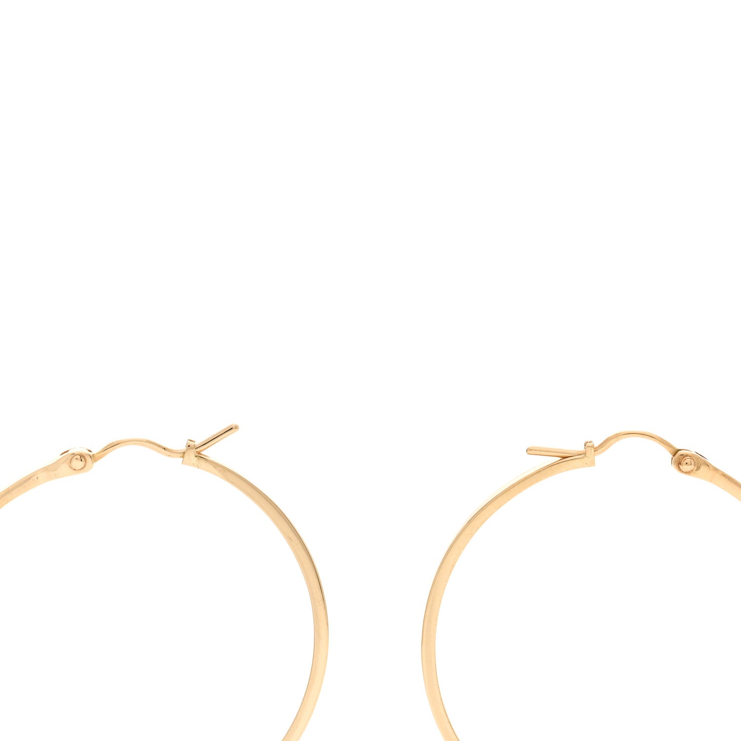 18K Yellow Gold Diamond Running GG Hoop Earrings