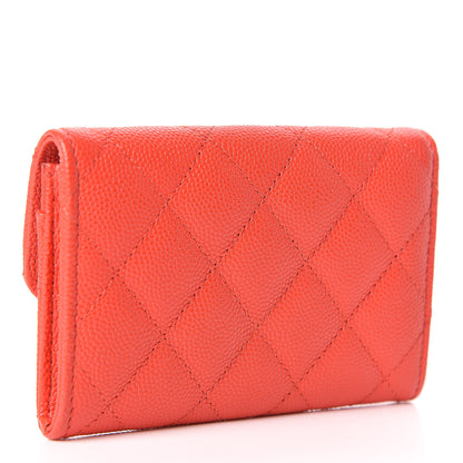 Chanel Caviar Quilted Flap Card Holder Red 3 of 9