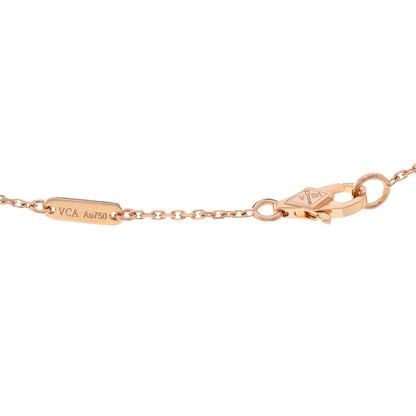 Van Cleef & Arpels 18K Rose Gold Carnelian Sweet Alhambra Pendant Necklace 4 of 5