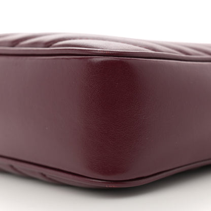 Saint Laurent Calfskin Matelasse Monogram Lou Camera Bag Dark Legion Red 10 of 11