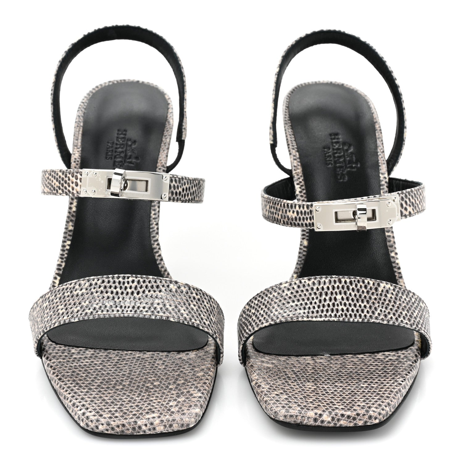 Hermes Lizard Glamour 95 Sandals 37 Ombre 2 of 10