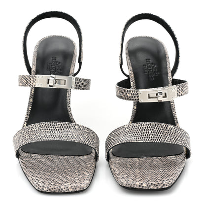 Hermes Lizard Glamour 95 Sandals 37 Ombre 2 of 10