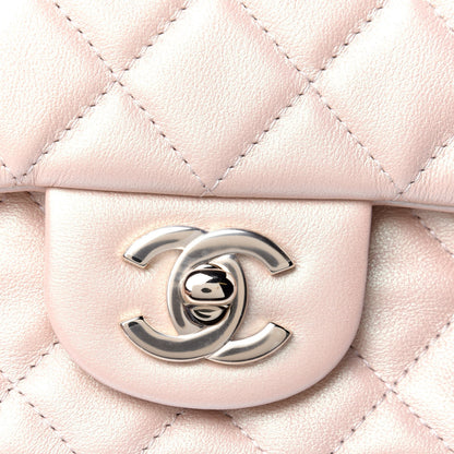 Chanel Iridescent Calfskin Quilted Mini Rectangular Flap Beige 11 of 12