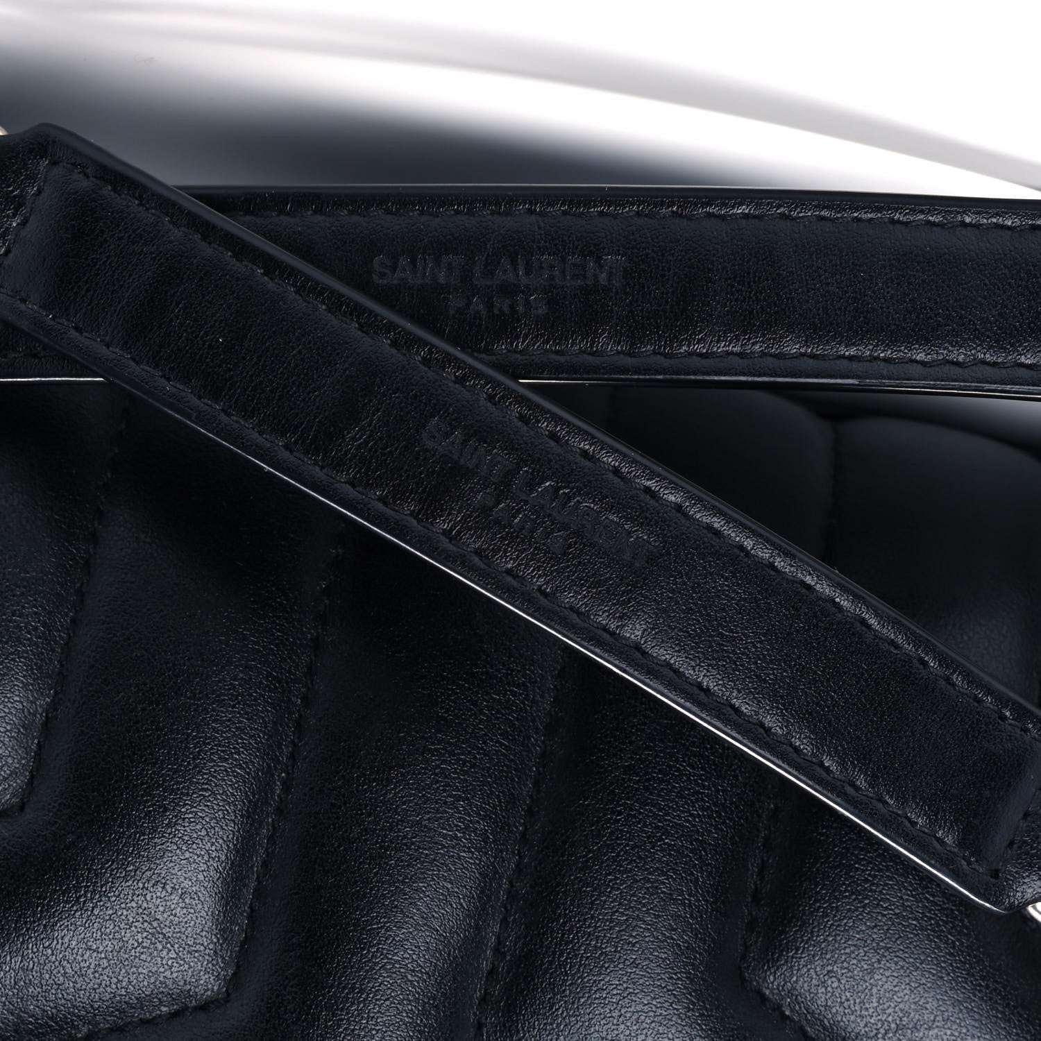 Saint Laurent Calfskin Y Quilted Monogram Medium Loulou Chain Satchel Black 8 of 16