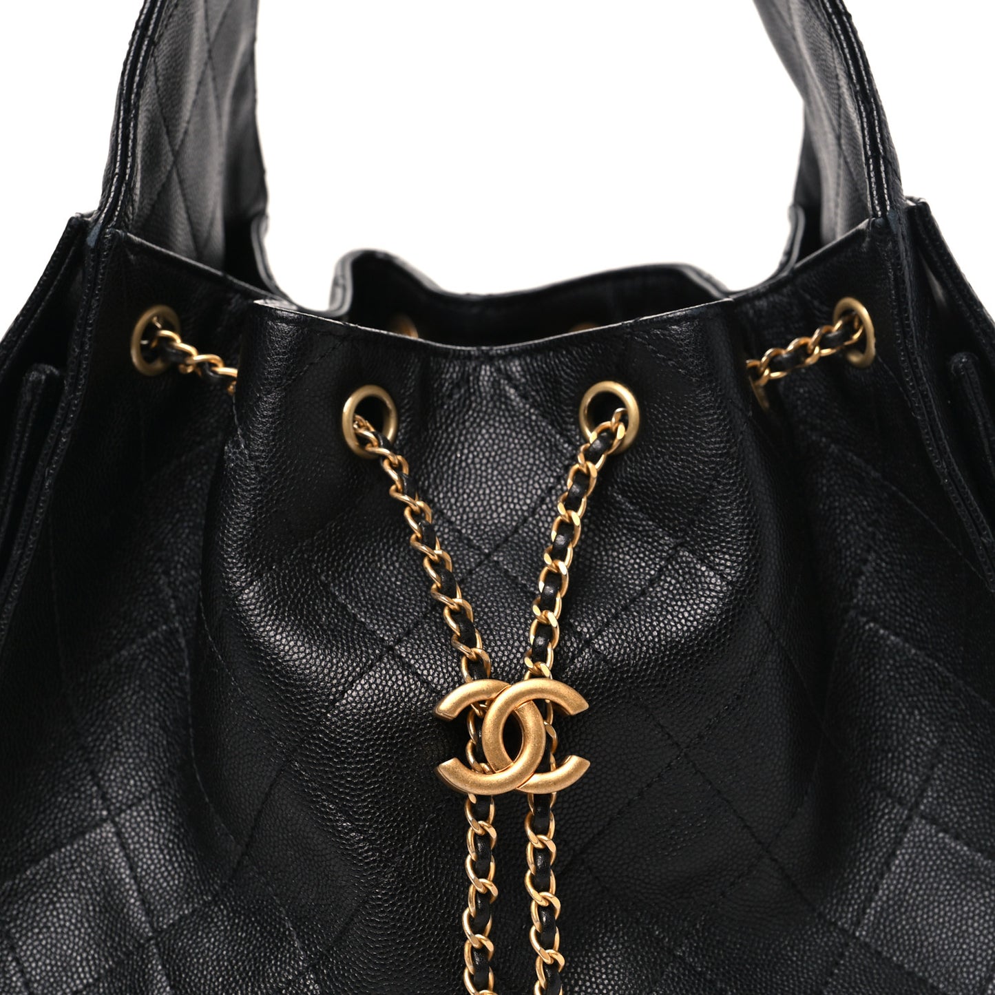 Caviar Quilted Small Chanel 25 Handbag Black